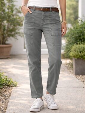 Democracy “Ab” Technology Cargo Pants – Size 14 | Olive Green